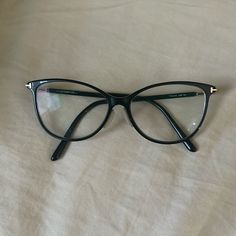 Tom Ford Cateye Glasses In Black Acetate Frames Black Cateye Glasses, Cateye Glasses, Tom Ford Glasses, Ford Black, Black Glasses, Ford Accessories, Cat Eye Glasses, Glasses Accessories, Nanny