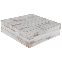 a white wooden box sitting on top of a table