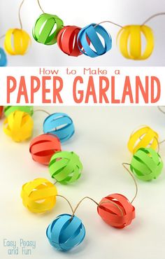 how to make a paper garland that is easy and fun for kids it's so much fun