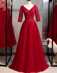 Short Sleeve Prom Dress, Short Sleeve Prom Dresses, Sleeve Prom Dress, Prom Dress Burgundy, Red Prom Dresses, Dream Prom, Piece Prom Dress, Red Prom, Collar Neck