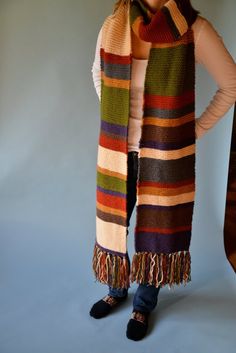 Doctor Who Fourth Doctor Scarf Doctor Who Knitting, Dr Who Scarf, Fourth Doctor, Tom Baker, 4th Doctor, Cooling Scarf, Beautiful Knitting, Dr Who, Knit Scarf