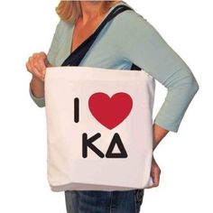 I Love Kappa Delta Canvas Tote Bag Delta Delta Delta Canvas, Kappa Alpha Theta Canvas, Kappa Kappa Gamma Canvas, Alpha Delta Pi Canvas, Delta Zeta Canvas, Alpha Chi Omega Canvas, Sigma Kappa Canvas, Kappa Delta Canvas, Delta Gamma Canvas