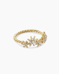 David Yurman | Starburst Cluster Band Ring in 18K Yellow Gold with Diamonds, 9mm Diamonf Cluster Ring, Dainty Sunburst Ring, Gild Rings For Women, Twist Cluster Ring, Watching Fireworks, David Yurman Ring, Jewelry Illustration, Designer Rings, Rare Gemstones