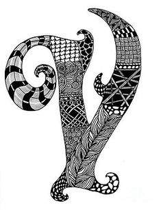 a black and white drawing of a cat with swirly tails on it's tail