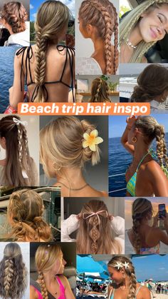 Cute beach summer hairstyles inspo break summertime waves ocean heat less curls bubble braids fishtail French braid hair ties headband claw clip cute summer baddie hottie tan outer banks that girl next door friendly approachable hot girl summer beach bum surfer salt water difficult elevated complex French Dutch braids brunette blonde red head college friends activities girls night friend group together fun memories joy inspo seashells bikini tropical airport crush babe lover midnight love story romance creative coffee shop spring break seaside curling iron crimp guava #beachhairstyles Hairstyles Gel, Hairstyles Cut, Men Braids, Ghana Weaving, Preppy Hairstyles, Wooden Beds, Hairstyle Examples, Hair Inspiration Long, Beach Hairstyles For Long Hair