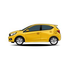 a yellow car is shown on a white background