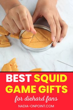 Movie and Series Gift Ideas! Here are some of the best Squid Game Gift Ideas for Squid Game fans. Squid Game Gift | Squid Game Netflix Gift | Squid Game Kdrama | Squid game girl kdrama | Squid game ali | Squid Game icons. #squidgame #kdrama #ali #gifts #giftguide Ali Squid Game, Squid Game Girl, Game Gift Ideas, Trendy Gift Ideas, Honeycomb Candy, Game Gifts, Etsy Invitations, Netflix Gift