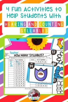 four fun activities to help students with their learning and counting skills including printables