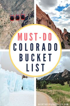 the colorado bucket list is filled with things to see and do in the mountains, including snow