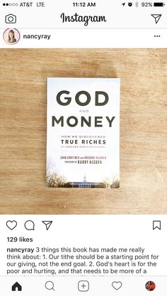 an instagram page with the text god money true richs written in black on it