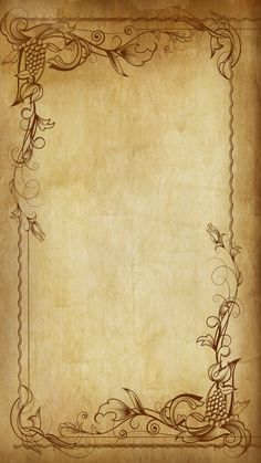 an old fashioned paper with vines and scrolls on it