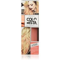 L'oreal Colorista 4 Fl. Oz. Semi-Permanent Hair Color In Peach New In Box Color For Light Bleached Or Blondes No Ammonia, No Peroxide Vegan Formula- No Animal Derived Ingredients Or Byproducts Blonde Bleached Hair, Hair Color Peach, Peach Hair Dye, Ammonia Free Hair Color, Dark Black Hair, Temporary Hair Color Spray, Hair Color Spray, Conditioning Hair Mask, Peach Hair