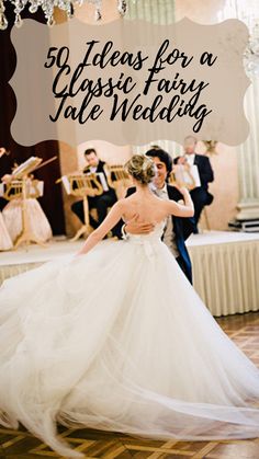 a woman in a wedding dress dancing on the dance floor