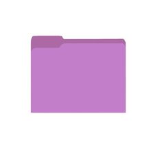 a purple file folder on a white background