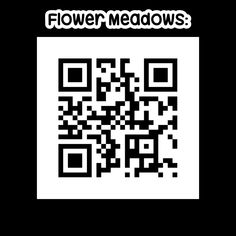 a qr code with the words flower meadows on it in black and white