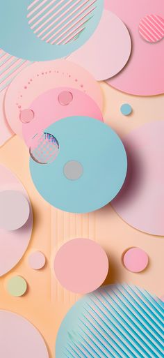 an abstract background with pastel colors and circles