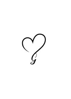 a black and white drawing of a heart with a question mark on it's side