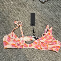 - Super Cute And Popular - Nwt Triangl Top Only - Soft And Velvet Orange Pink, Color Orange, Womens Swim, Pink And Orange, Super Cute, Swimming, Velvet, Orange, Pink