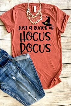 Hocus Pocus Shirt – Tutu Cute By Carrie Hocus Pocus Shirt, Design Mandala, Football Mom Shirts, Cute Shirt Designs, Fall Tee, Vinyl Shirts, Halloween Shirts, Be Unique, Football Mom