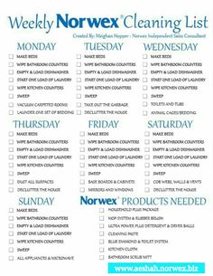 a printable list with the words monday, wednesday and friday written in blue on it