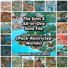 the sims 4 all in one save file pack restricted worlds updated to for rent