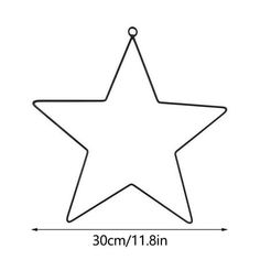 a large star is shown with measurements for the size and shape, as well as its height