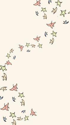 a drawing of many stars flying in the air