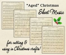 sheet music for christmas with holly leaves