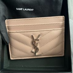 Ysl Card Holder Comes With Dust Bag And Box In Really Good Condition. 100% Authentic Ysl Card Holder, Bags Ysl, Saint Laurent Bags, Yves Saint Laurent Bags, Christmas Wishlist, Yves Saint Laurent, Wallets, Saint Laurent, Dust Bag