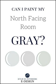 an advertisement for gray paint with the words can i paint my north facing room?