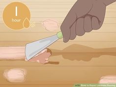 a hand holding a large knife over a hole in the floor with another hand reaching for it