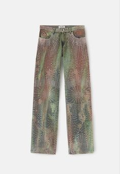 Pants Colorful, Cropped Sweaters, Bra For Women, The Attico, Pants Green, Long Trousers, Cotton Embroidery, Shirt Skirt, Fashion Killa