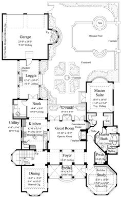 the floor plan for this luxury home