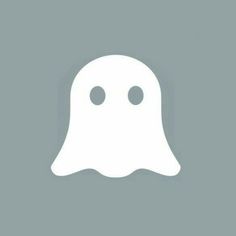 a white ghost with two eyes