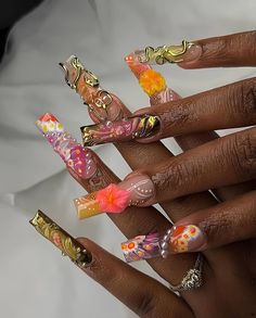 Water Nails Design, Jamaica Nails, Inspiration Nails, Hard Nails, Brighter Days, Spring Nail Designs, Dope Nail Designs