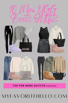 How to Wear Mini UGG Boots Outfits 10 Ways Mini Ugg Outfits, Mini Ugg Boot, Ugg Boot Outfits, Mini Ugg Outfit, Ugg Mini Outfit