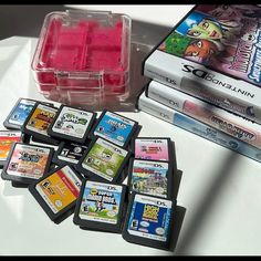 16 Ds Nintendo Games and a Pink Nintendo Game Case Girly Nintendo Switch Games, Ds Aesthetic Nintendo, Nintendo Ds Aesthetic, Ds Aesthetic, Nintendo Case, Nintendo Ds Case, Ds Nintendo, Pink Nintendo, 3ds Games