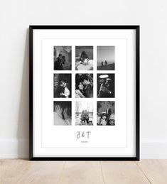 a black and white photo frame with the words 31t on it in multiple photos