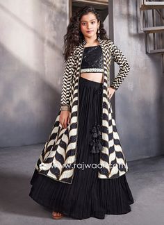 Designer Black Sequins Lehenga Choli With Jacket...