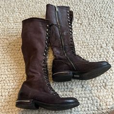 Eggplant Color Size 39 Distressed Boots Distressed Boots, Eggplant Color, Moto Boots, Eggplant, Color Purple, Women Shoes, Boots, Purple, How To Wear