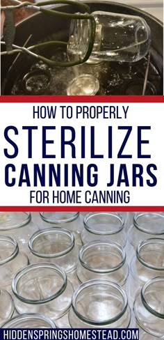 how to properly sterilize canning jars for home canning