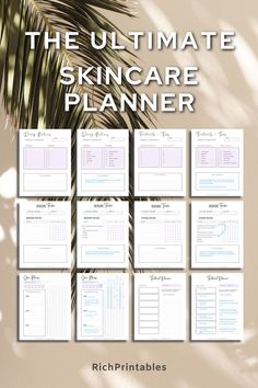 skincare printable planner Daily Routine Checklist, Skincare Planner, Printable Calendar Pages, Routine Checklist, Everyday Planner, Habit Tracker Printable, Routine Planner, Calendar Pages, Journals & Planners