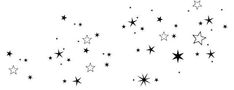 black and white stars falling from the sky