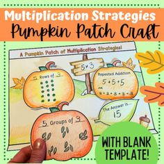 the pumpkin patch craft with blank templates for addition and subtraction worksheets