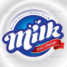 a milk label with the word milk on it