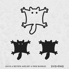 two black and white animals with the words leave a review and get a free bundle