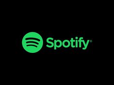 the spotify logo on a black background