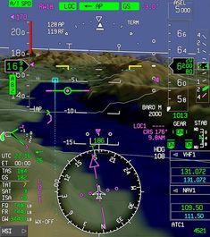 an image of a computer screen showing the control panel and pilot's cockpit area