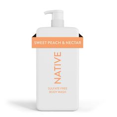 Looking for a body wash that is free of sulfates, parabens, and phthalates? Look no further than Native! Native Body Wash is formulated without sulfated surfactants and leaves skin feeling squeaky clean. Lovingly made with cleansers derived from plants, enjoy our "sud-sational" rich, creamy lather. This body wash does not leave any residue on skin and leaves skin feeling refreshed. Native: Clean. Simple. Effective Native Body Wash, Peach Nectar, Body Washes, Body Care Routine, Sweet Peach, Sulfate Free, Body Skin Care, Beauty Care, Body Wash