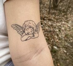 Cherub Tattoo, Ear Tattoo Ideas, Ear Tattoos, Pretty Tattoos For Women, Red Tattoos, World Wide Web, Discreet Tattoos, Dainty Tattoos